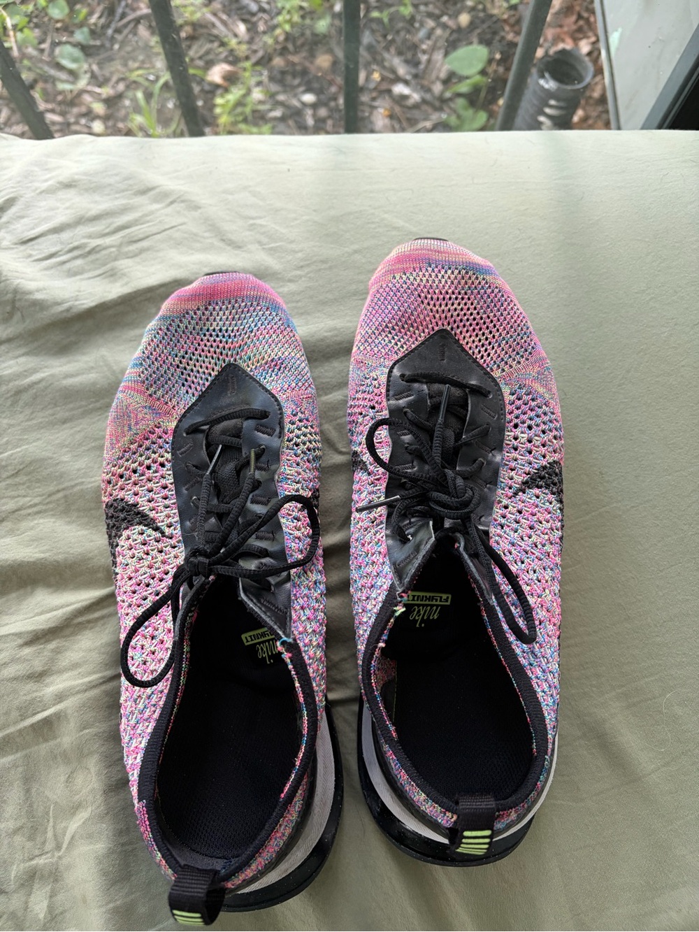 Nike Flyknit Sneakers in Pink and Black